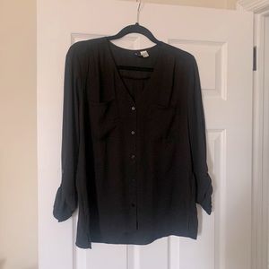 Black buttoned blouse